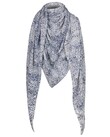 SUPERFINE PRINT SHAWL (NAVY SPOT)