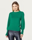 MERINO PUFF SLEEVE JUMPER (EMERALD)