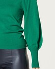 MERINO PUFF SLEEVE JUMPER (EMERALD)