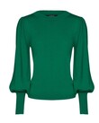 MERINO PUFF SLEEVE JUMPER (EMERALD)