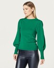 MERINO PUFF SLEEVE JUMPER (EMERALD)