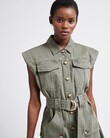 DARCEL DENIM BELTED DRESS (OAK MOSS)