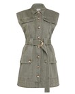 DARCEL DENIM BELTED DRESS (OAK MOSS)