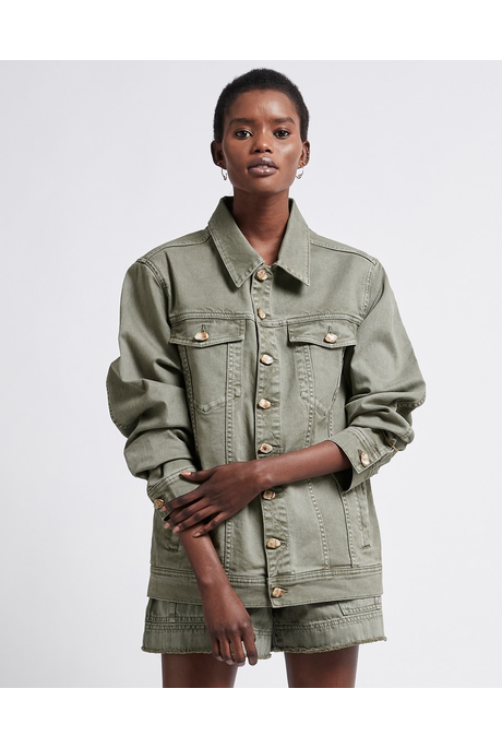 DARCEL DENIM JACKET (OAK MOSS)