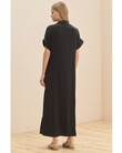 THE ANJOU SHIRT DRESS (BLACK)