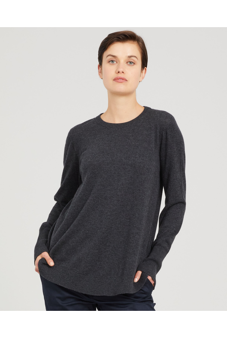 CASHMERE SWING SWEATER (CARBON)