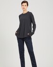 CASHMERE SWING SWEATER (CARBON)