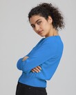 MERINO RIB CARDI (BLUE SKY)