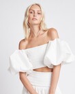 CASCADE CROPPED TOP (IVORY)