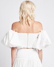 CASCADE CROPPED TOP (IVORY)