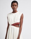 REFLECTION CUT OUT DRESS (IVORY/MAHOGANY)