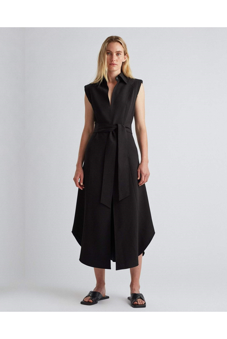 BANKS MIDI DRESS (BLACK)