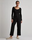 SIDNEY WIDE LEG KNIT PANT(BLACK)