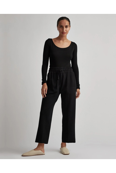 SIDNEY WIDE LEG KNIT PANT(BLACK)