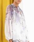 LUMINOUS LANTERN SLEEVE BLOUSE (IVORY LAVENDER TEA)