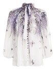 LUMINOUS LANTERN SLEEVE BLOUSE (IVORY LAVENDER TEA)