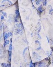 LUMINOUS RUFFLE BLOUSE (CORNFLOWER PRINT)