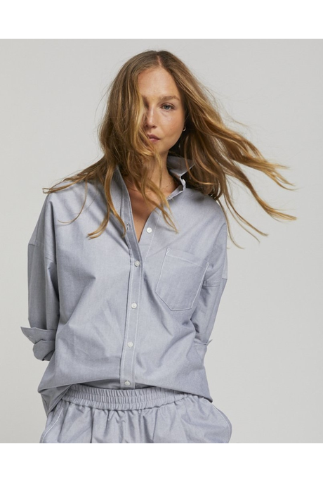 THE OXFORD CHIARA SHIRT (LIGHT GREY)