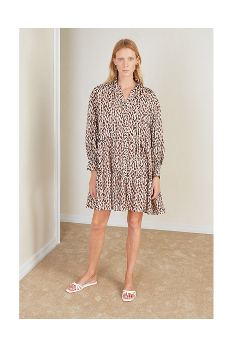 GLORY SHIRT DRESS (BRUSH PRINT)