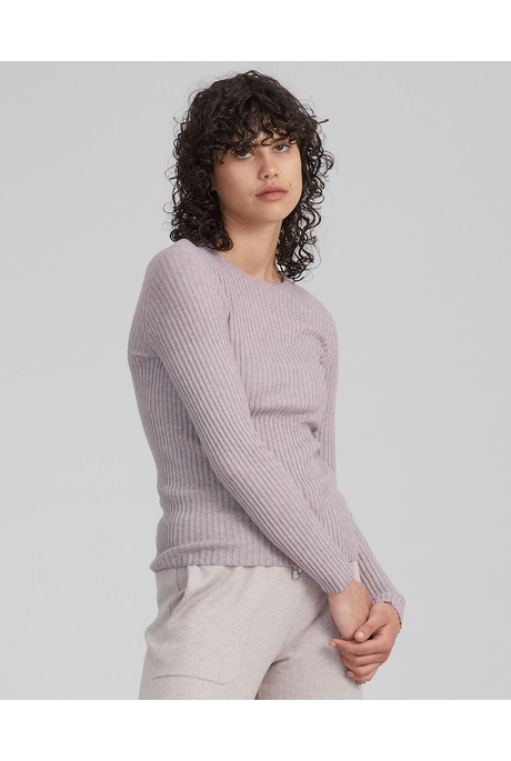 BALANCE RIB CREW JUMPER (AMETHYST)