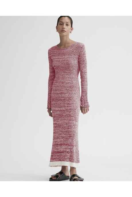 THE CLEO DRESS (SPACE DYED RASPBERRY)