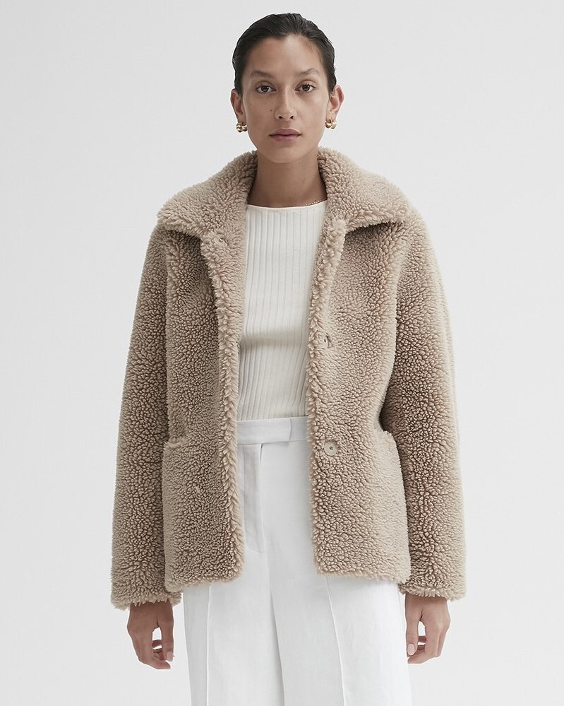 Oatmeal sales teddy coat