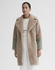 THE HARRIET TEDDY COAT (OATMEAL/SAGE TEDDY)