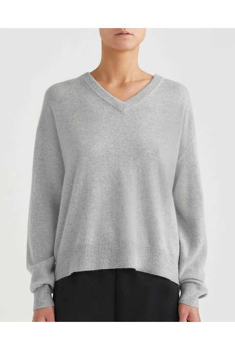 LEDO CASHMERE SWEATER (PALE GREY MARLE)