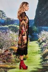 FRILLS, FRILLS, FRILLS DRESS (GOLD FLORAL)