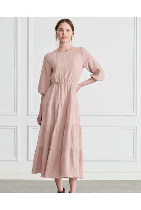 LIZA TIERED MAXI DRESS (PINK)