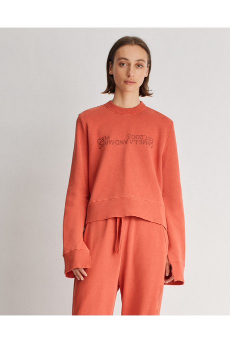 JAMES LOGO CREW SWEATSHIRT (VERMILLION)