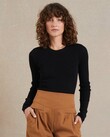 FREYA CREW NECK KNIT TOP (BLACK)