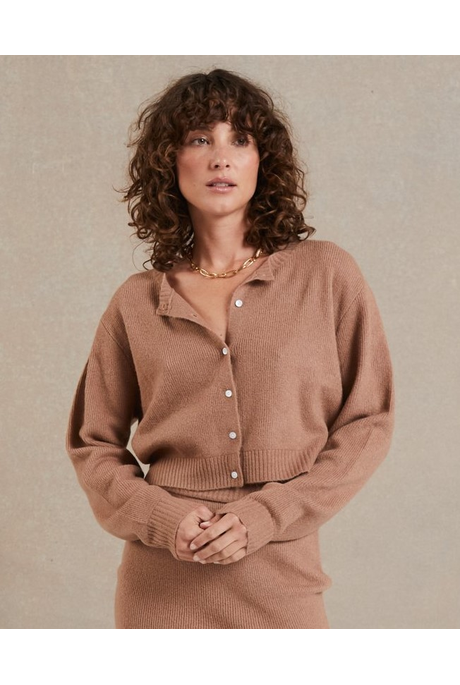 CECILE KNIT CARDIGAN (MOCHA)