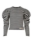 STRIPEOGRAPHY TOP (BLACK/IVORY STRIPE)