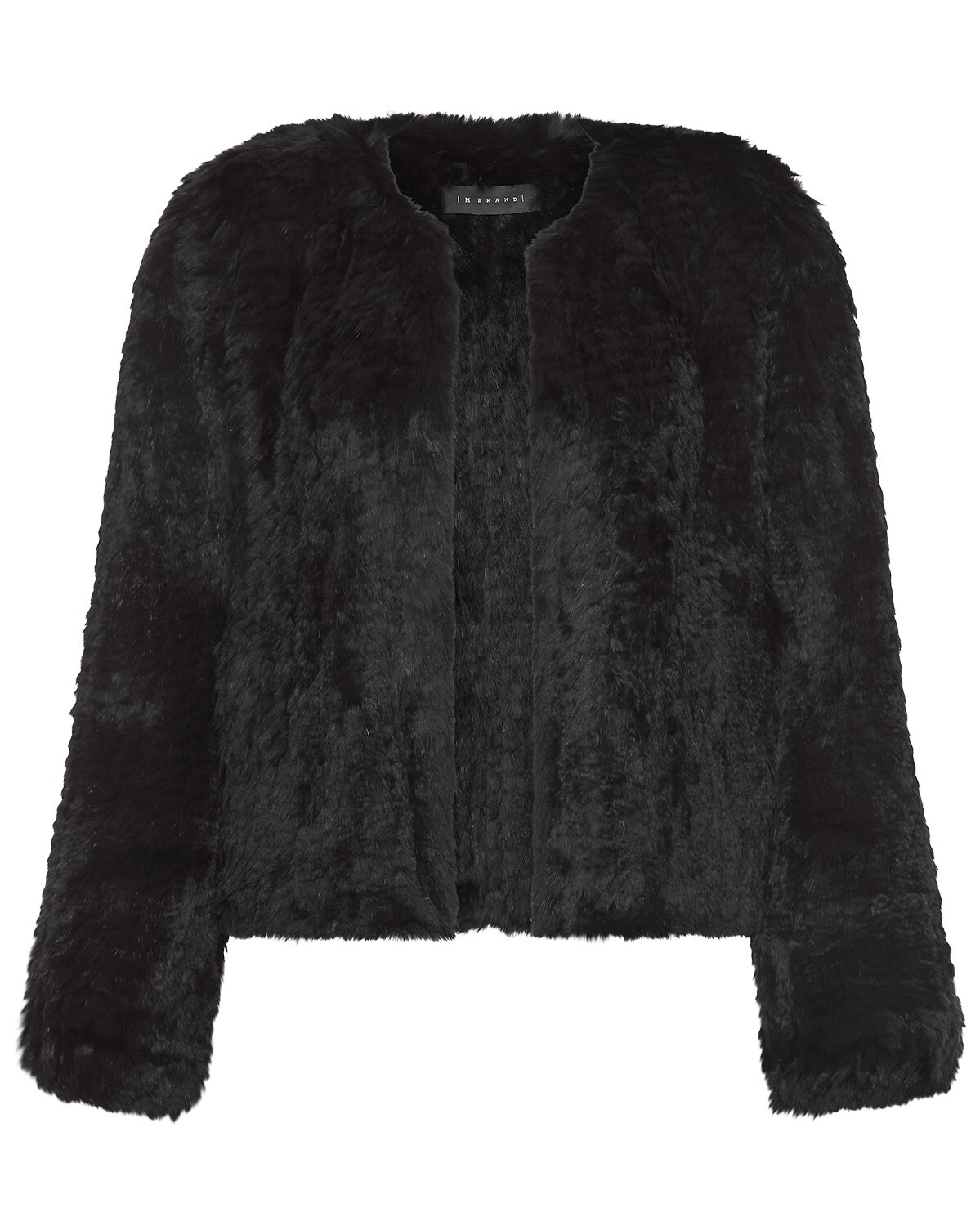 H brand elle on sale rabbit fur jacket