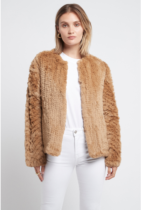 NINA FUR JACKET (TAN)