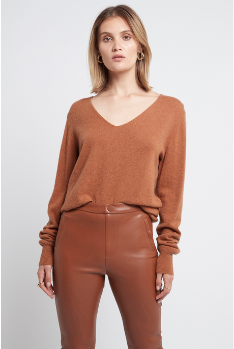 AVALON CASHMERE SWEATER (TAN)