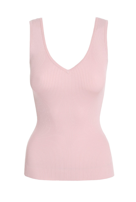 CASSIA V NECK TANK TOP (DUSTY PINK)