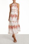 MAE TIERED FRILL LONG DRESS (iVORY FLORAL)