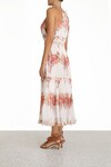 MAE TIERED FRILL LONG DRESS (iVORY FLORAL)