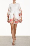 MAE MINI DRESS (IVORY FLORAL)