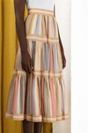 MAE LONG TIERED SKIRT (MULTI STRIPE)