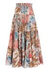 CASSIA PATCH MIDI SKIRT (PATCHWORK FLORAL)