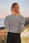 STRIPEOGRAPHY TOP (BLACK/IVORY STRIPE)