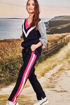 MAKE TRACK PANTS (NAVY/PINK)