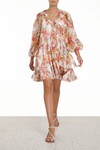 MAE FRILL BILLOW DRESS (IVORY FLORAL)