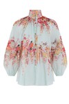 MAE BILLOW BLOUSE (MINT FLORAL)