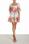 MAE CUT OUT MINI DRESS (MINT FLORAL)