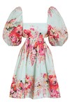 MAE CUT OUT MINI DRESS (MINT FLORAL)