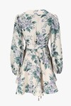 CASSIA WRAP SHORT DRESS (HYDRANGEA FLORAL)